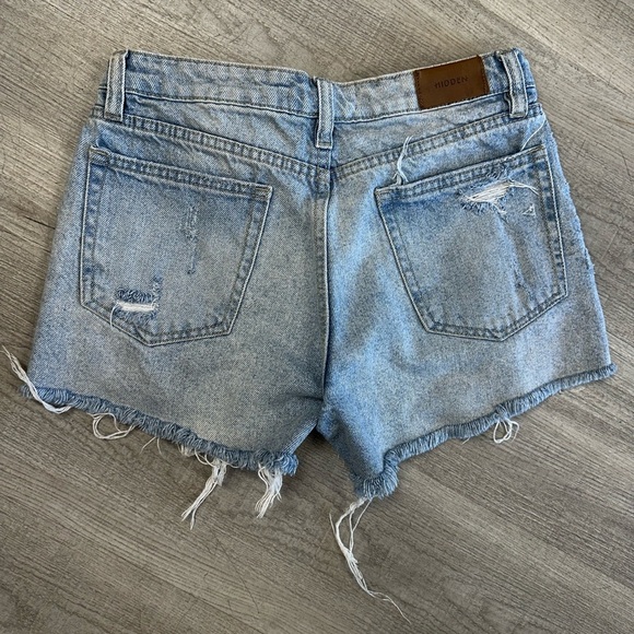 HIDDEN Distressed Denim Cutoff Shorts - Size Small - 100% Cotton - Picture 7 of 7